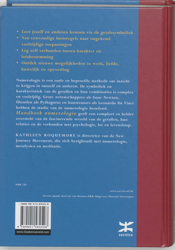 Handboek numerologie achterkant