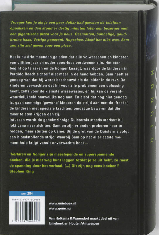 Honger / Gone / 2 achterkant