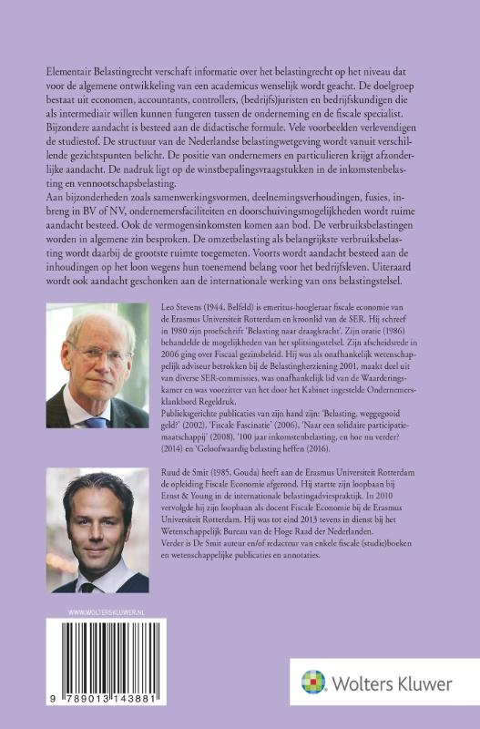 Elementair belastingrecht 2017/2018 Theorieboek achterkant