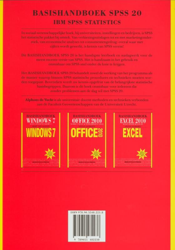 Basishandboek SPSS 20 achterkant