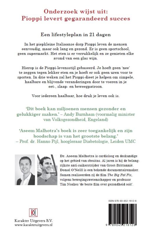 Het Pioppi dieet achterkant