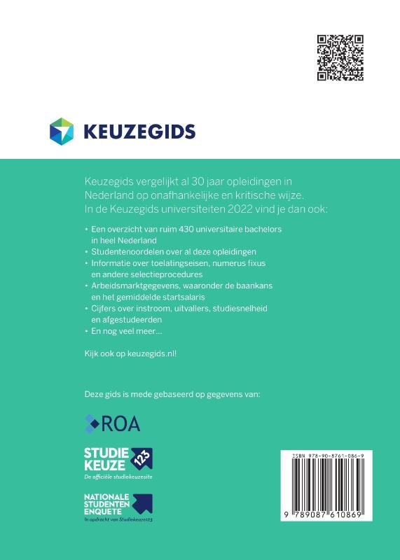Keuzegids universiteiten 2022 achterkant