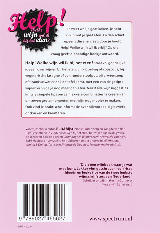 Help! Welke Wijn Wil Ik Bij Het Eten? achterkant