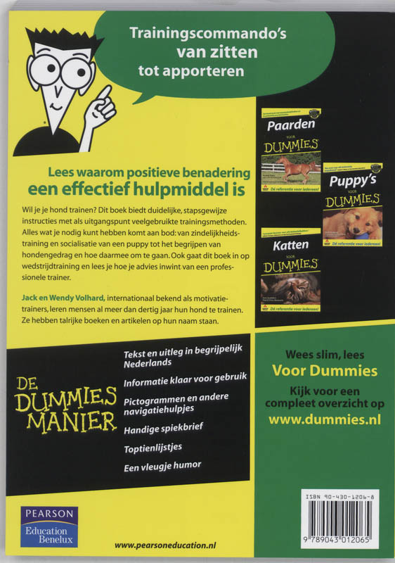Honden trainen voor Dummies / Voor Dummies achterkant