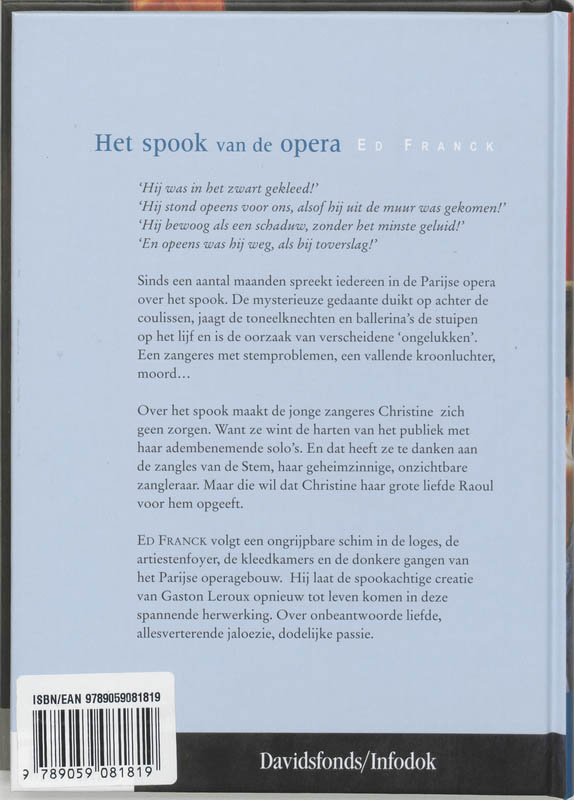 Het Spook Van De Opera achterkant
