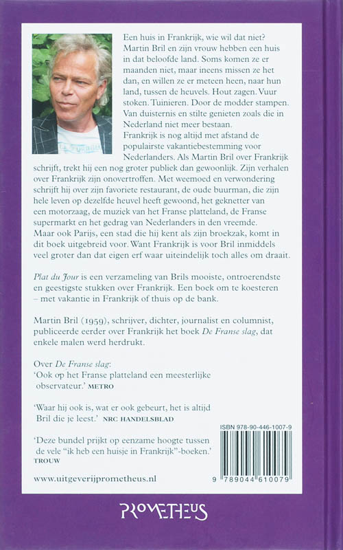 Plat Du Jour achterkant