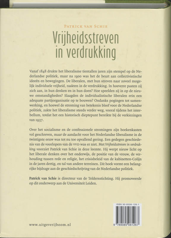 Vrijheidsstreven In Verdrukking achterkant