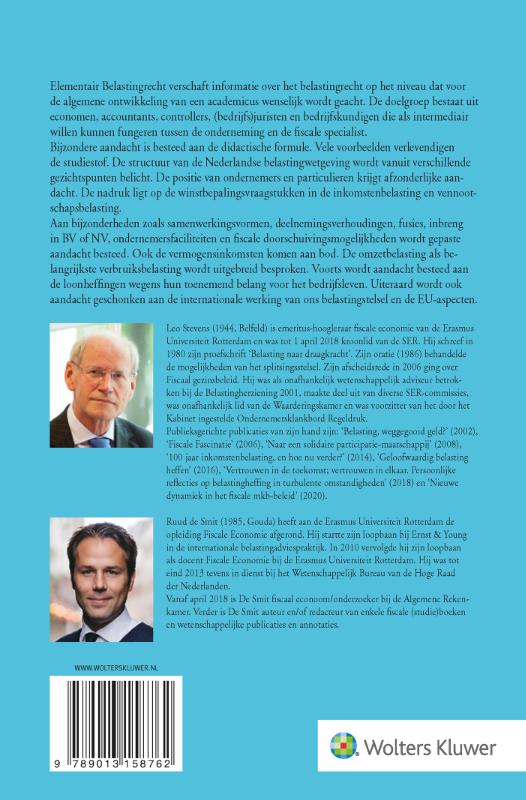 Elementair Belastingrecht 2020/2021 Theorieboek achterkant