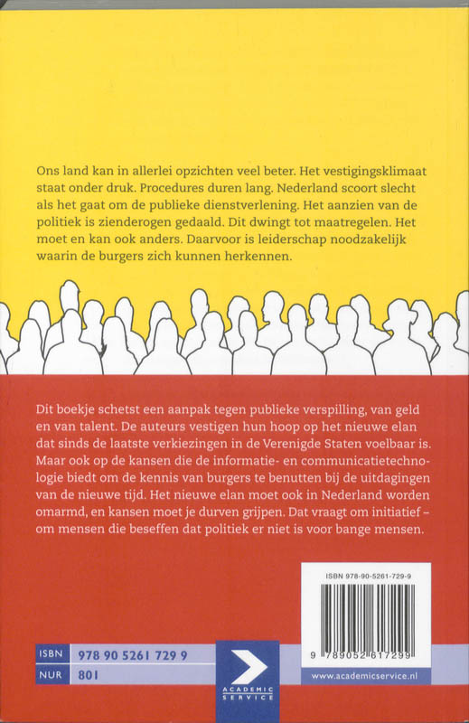 Politiek is niet voor bange mensen achterkant