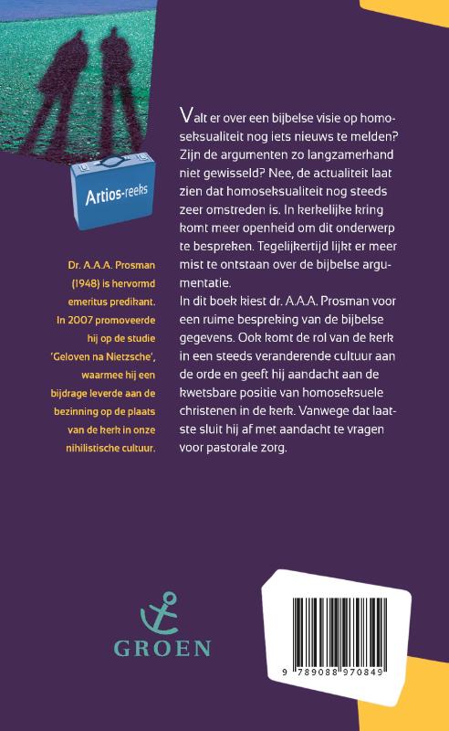 Homoseksualiteit tussen Bijbel en actualiteit / Artios-reeks achterkant