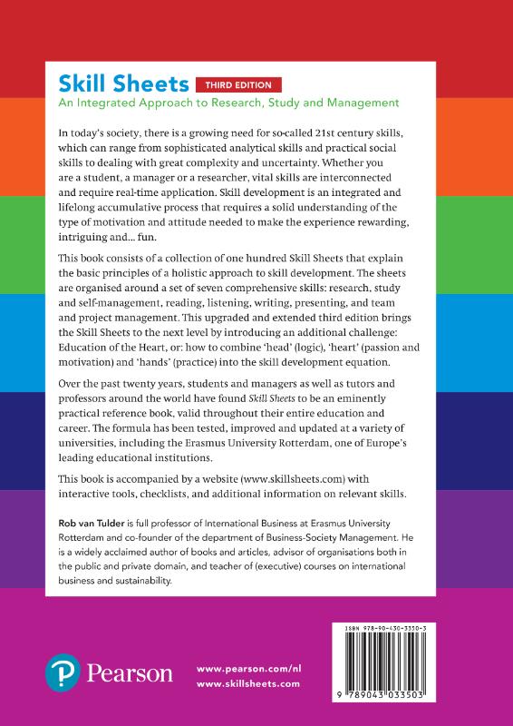 Skill Sheets achterkant