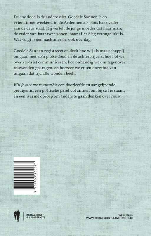 Wil je met me rouwen ? achterkant