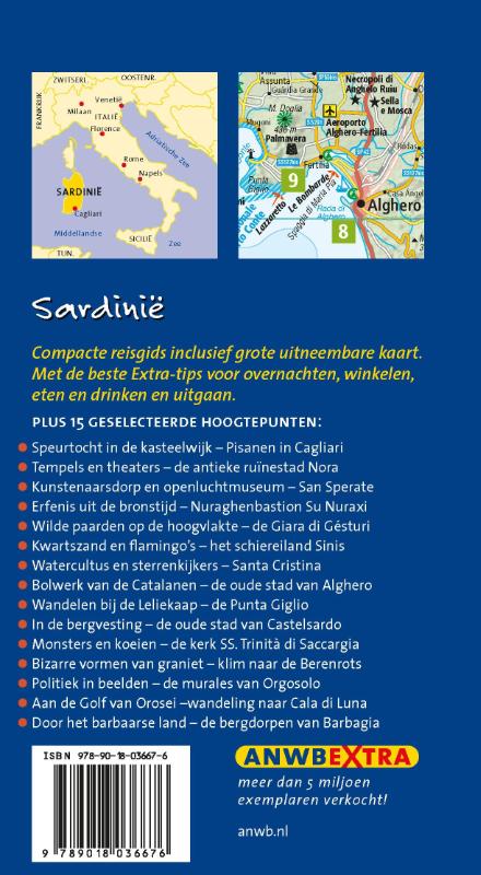 ANWB extra  -   Sardinië achterkant