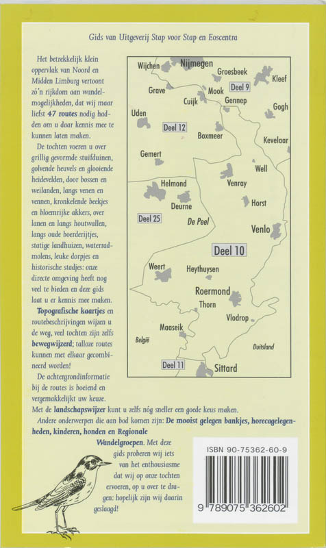 Wandelgids voor Midden Limburg, Noord Limburg en Peel / Wandelgids voor Nederland / 10 achterkant