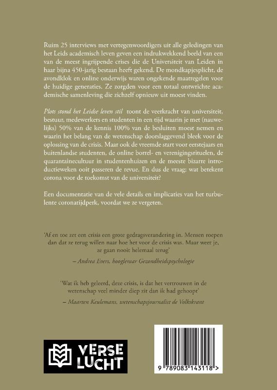 Plots stond het Leidse leven stil achterkant