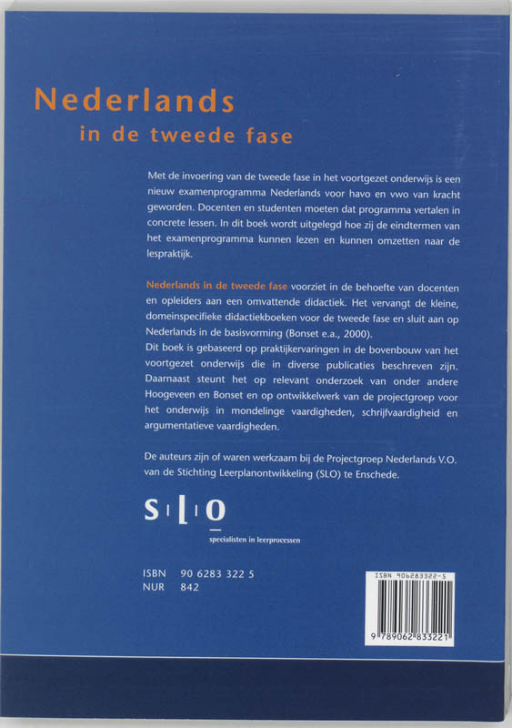 Nederlands in de tweede fase achterkant