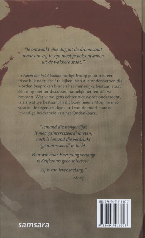 Adem van het absolute achterkant