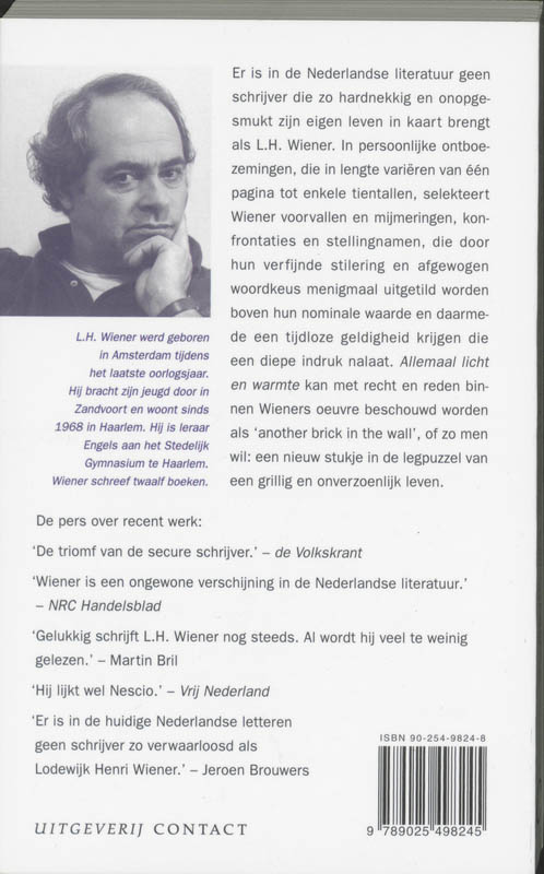 Allemaal Licht En Warmte achterkant