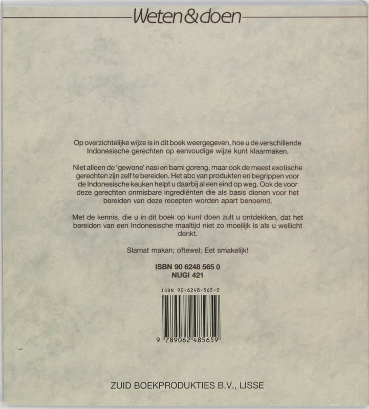 Heerlijke Gerechten Uit Indonesische Keu achterkant