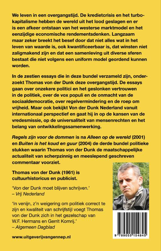 Regels Zijn Voor De Dommen achterkant