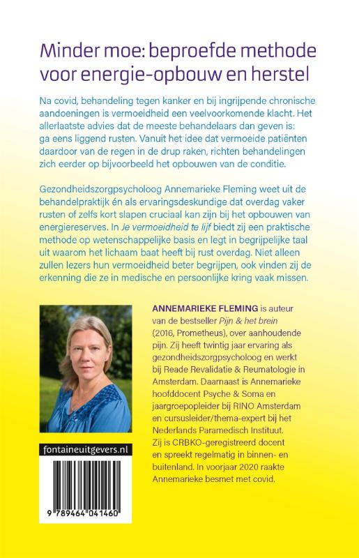 Je vermoeidheid te lijf achterkant