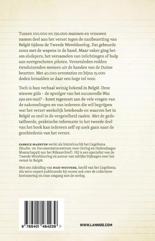 Was opa een held? achterkant