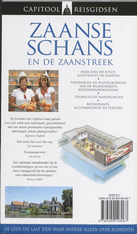 Zaanse Schans en de Zaanstreek / Capitool reisgidsen achterkant