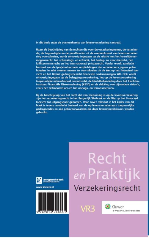 Serie verzekeringsrecht  -   Levensverzekering achterkant