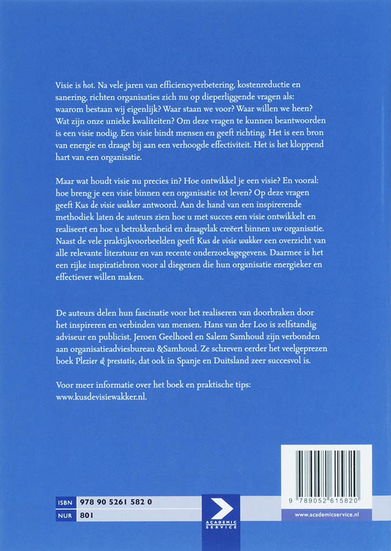 Kus de visie wakker achterkant