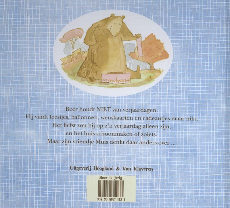 Beer is jarig achterkant