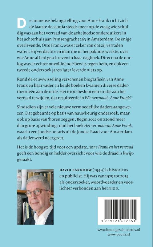 Anne Frank en het verraad achterkant