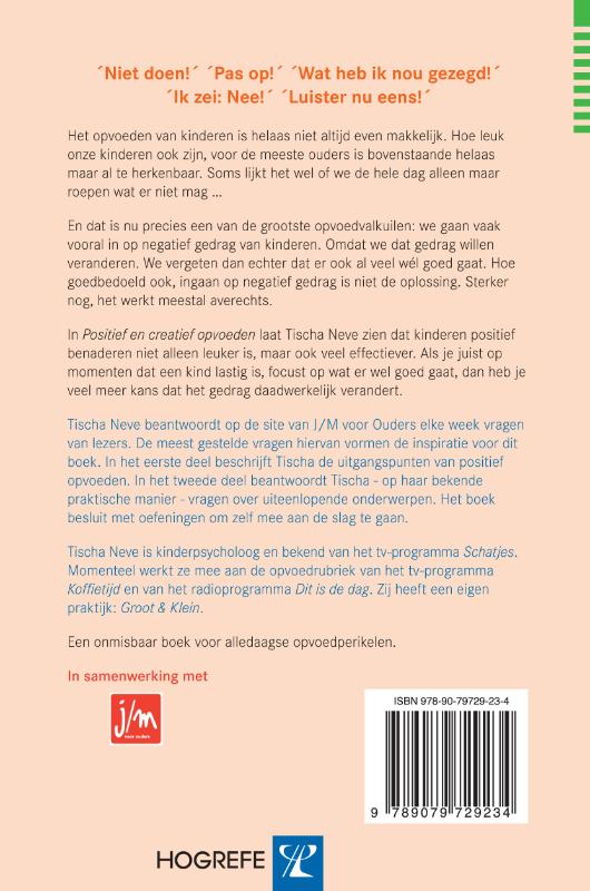 Positief en creatief opvoeden achterkant