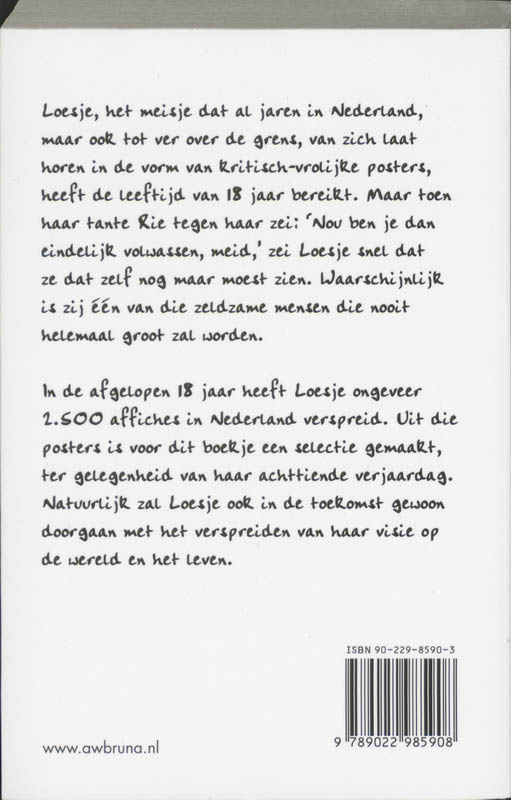 Loesje 18 Jaar achterkant