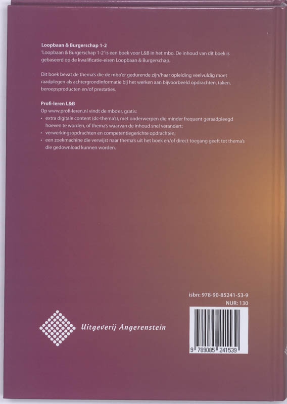 Loopbaan en burgerschap 1-2 Mbo-niveau achterkant