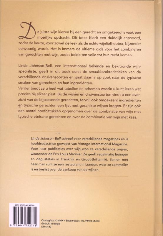 Wijn en gerechten combineren achterkant