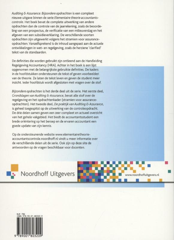 Auditing en assurance / Bijzondere opdrachten / Elementaire theorie accountantscontrole achterkant