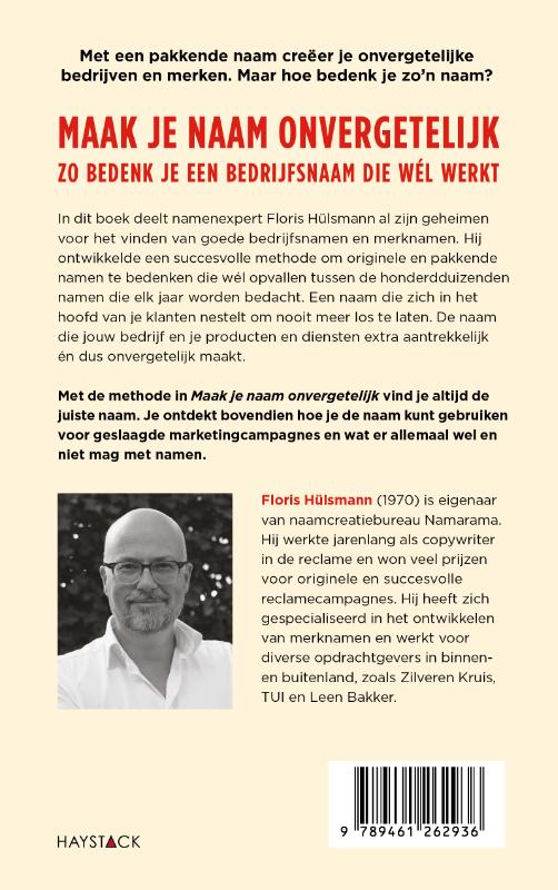 Maak je naam onvergetelijk achterkant