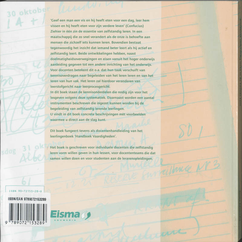 Handboek Zelfstandig Leren In De Tweede Fase achterkant