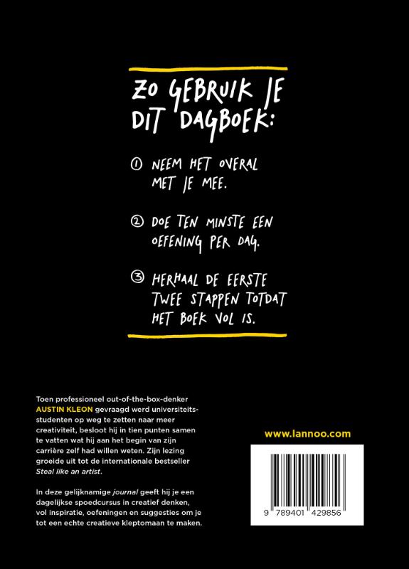 The Steal Like an Artist Journal achterkant