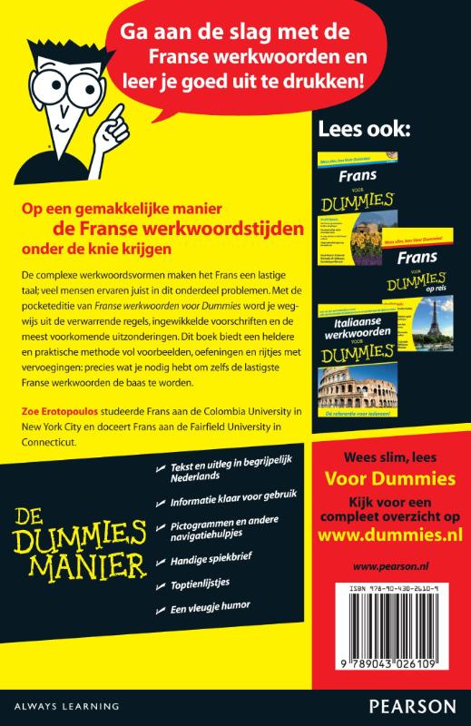 Franse werkw. v. Dummies, pckt achterkant