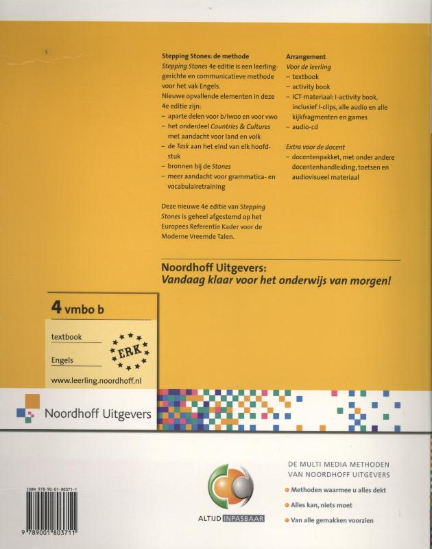Stepping Stones vmbo b 4 textbook achterkant
