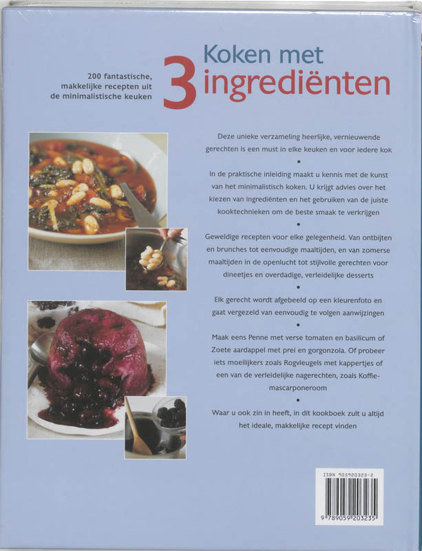Koken Met 3 Ingredienten achterkant