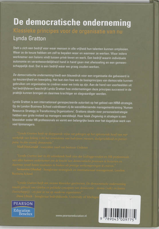 De Democratische Onderneming achterkant