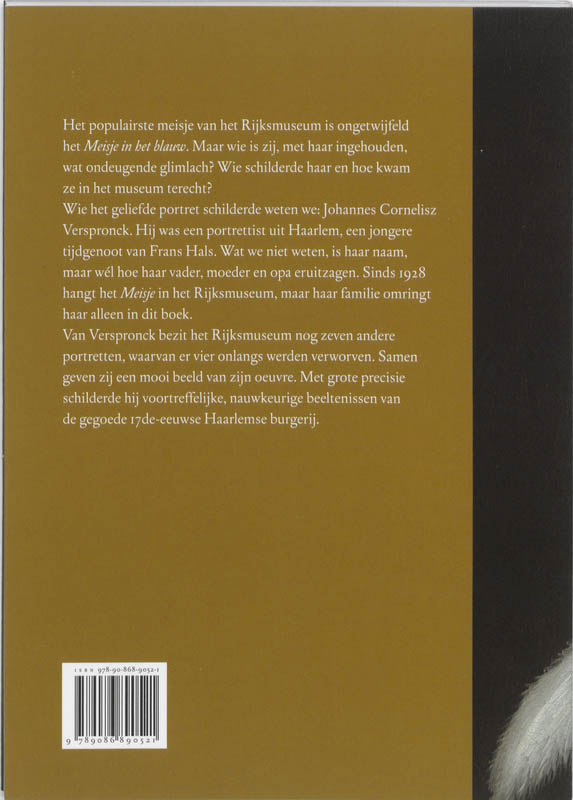 Johannes Verspronck en het meisje in het blauw achterkant