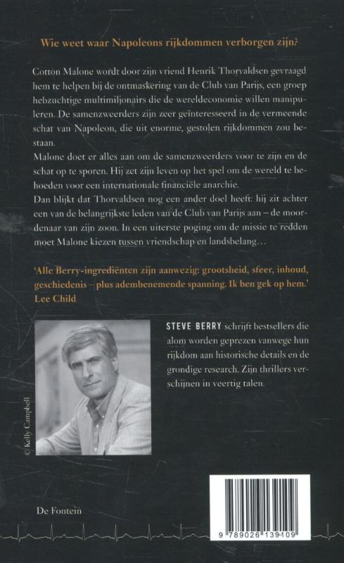 Het complot van Parijs (Hoogspanning) / Cotton Malone achterkant