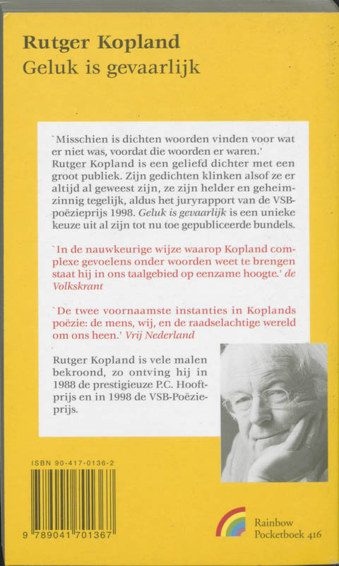 Geluk Is Gevaarlijk achterkant