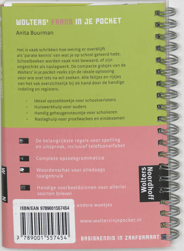 Wolters Frans In Je Pocket achterkant