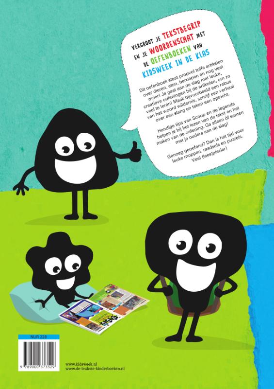 Het allerleukste woordenschat oefenboek - Kidsweek in de klas groep 5 & 6 achterkant