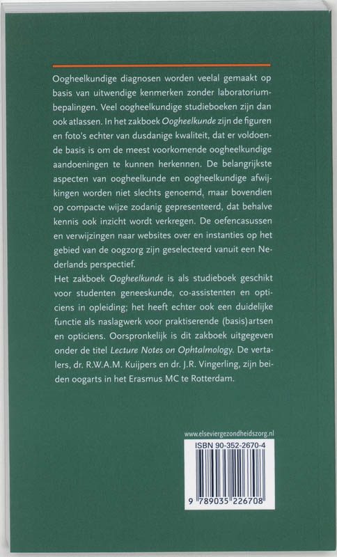 Zakboek oogheelkunde / Medicus practicus achterkant