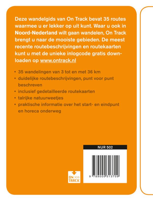 Noord Nederland wandelroutes / On Track achterkant